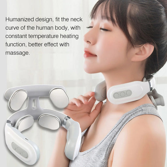 Cervical Massager – 16 Modes, Chauffant, USB, Soulagement de la Tension du Cou
